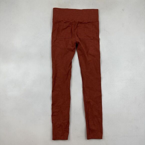 Lou & Grey x LOFT Rust Orange Leggings Back Pockets Sz XS Rayon Nylon Stretch - Picture 8 of 10